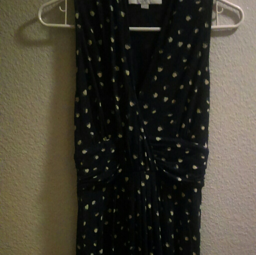 Loft blue flowerbud print dress